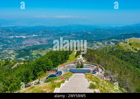 Escalier intérieur du mausolée Njegos au Monténégro Banque D'Images