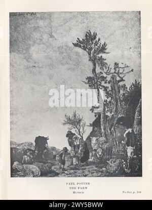 Grands maîtres de la peinture néerlandaise et flamande par W. Done traduit par Margaret L. Clarke , Londres : Duckworth et Co. New York : fils de Charles Scribner 1909 / Paul Potter : la ferme, Munich Banque D'Images