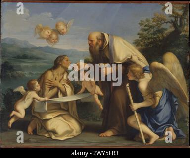 La dernière communion de Sainte Marie d'Egypte, 1680 Marcantonio Franceschini Banque D'Images