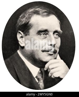 Herbert George Wells (1865-1946) romancier anglais, écrivain et historien populaire - photographe inconnu Banque D'Images