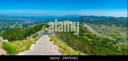 Escalier intérieur du mausolée Njegos au Monténégro Banque D'Images