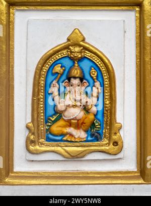 Indien, Goa, Ponda, Temple Shri Mangeshi, Ganesha Banque D'Images