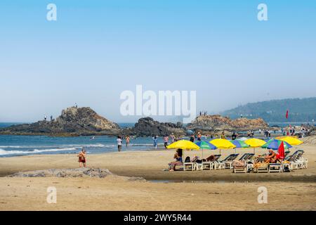 Indien, Goa, Anjuna, Ozran Beach (Little Vagator Beach), Banque D'Images