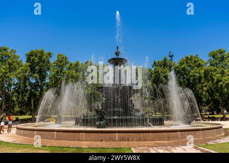 Fuente de Los Continentes (Fontaine des continents) dans le Parque General San Martin, Mendoza, Province de Mendoza, Argentine. Banque D'Images