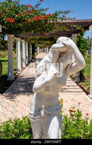 La roseraie dans le Parque General San Martin, Mendoza, Province de Mendoza, Argentine. Banque D'Images