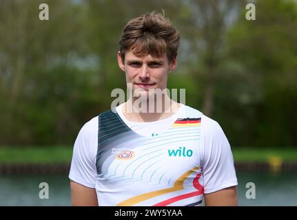 Dortmund, Allemagne. 04th Apr, 2024. Aviron : présentation des huit allemands : suppléant Marc Kammann. Crédit : Bernd Thissen/dpa/Alamy Live News Banque D'Images