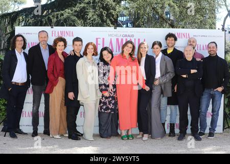 Rome, Italie. 04th Apr, 2024. Rome, Casa del Cinema, film photo 'Flaminia'. Sur la photo : Cast Credit : Independent photo Agency/Alamy Live News Banque D'Images