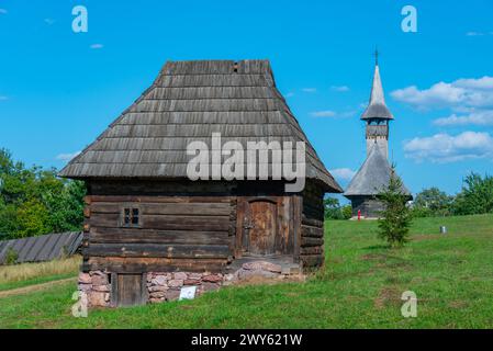 Parc ethnographique Romulus Vuia à Cluj-Napoca, Roumanie Banque D'Images
