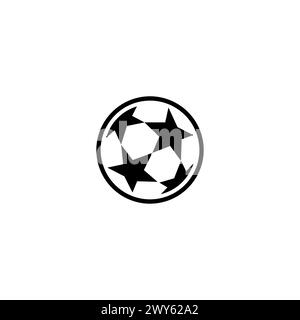 Icône Football Star Ball. Logo Ball Soccer Illustration de Vecteur