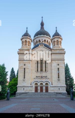 Vue matinale de la Dormition de la cathédrale métropolitaine de la mère de Dieu à Cluj-Napoca, Roumanie Banque D'Images