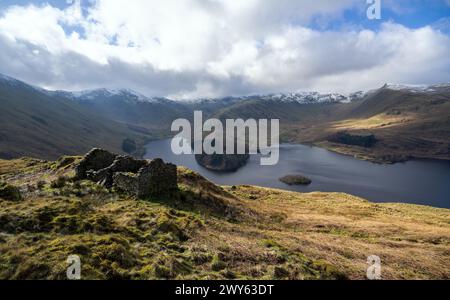 Une vue de Haweswater dans le Lake District prise de la route Old Corpse Banque D'Images