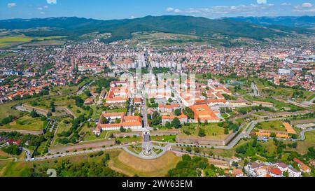 Vue panoramique de la ville roumaine Alba Iulia Banque D'Images