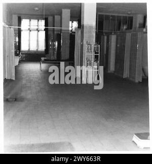 CASERNE ET HÔPITAL DE LA WEHRMACHT EN ALLEMAGNE - vue du vestibule du service de psychothérapie. , Armée britannique du Rhin Banque D'Images