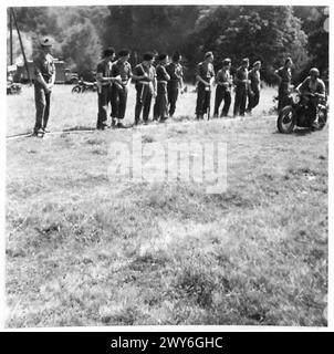 49E DIVISION COURSE DE MOTO - A.E.R. Brumfield de Shepherrds Bush, Londres, gagne sa chaleur. , Armée britannique, 21e groupe d'armées Banque D'Images