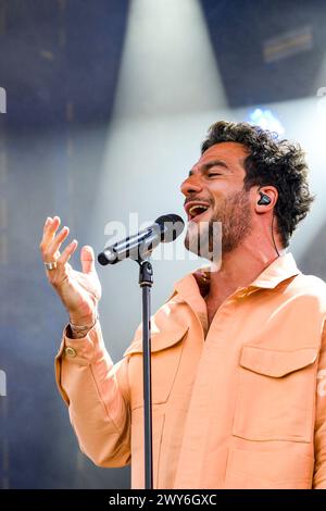 8ème édition de l'Armada de Rouen (rassemblement de grands voiliers). Concert du chanteur Amir le 17 juin 2023 Banque D'Images