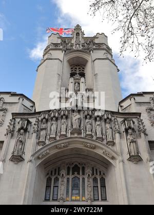 Le Middlesex Guildhall, un bâtiment judiciaire qui abrite la Cour suprême du Royaume-Uni et le Comité judiciaire du Conseil privé Banque D'Images