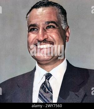 GAMAL ABDEL NASSER (1918-19870) comme président de l'Egypte en 1962 Banque D'Images