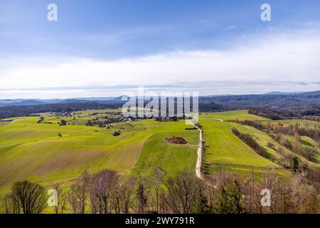 Une randonnée printanière à travers la vallée de Kirnitzschtal en Suisse saxonne - Saxe - Allemagne Banque D'Images