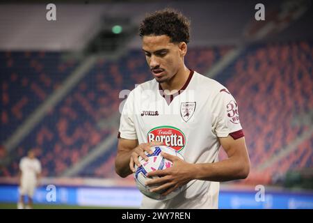 Bologne, Italie. 04th Apr, 2024. Jonathan Silva de Torino lors de la finale du championnat italien de football Primavera Tim Cup 2023/2024 entre Fiorentina Primavera vs Torino Primavera au stade Renato Dall'Ara, Bologne, Italie du Nord, jeudi 1er avril, 2024. sport - Soccer - (photo Michele Nucci crédit : LaPresse/Alamy Live News Banque D'Images