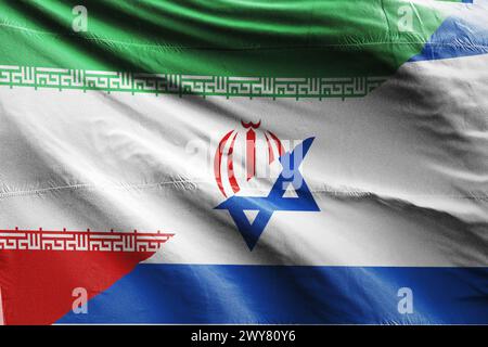 Image stock des drapeaux Iran et Israël Banque D'Images