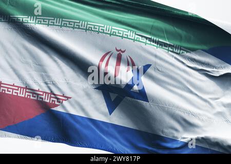 Image stock des drapeaux Iran et Israël Banque D'Images