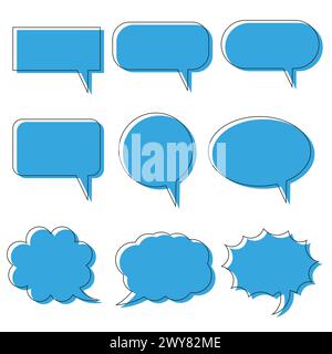 Bulles de dialogue vides illustration vectorielle Illustration de Vecteur