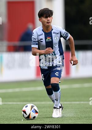 AMSTERDAM - Isaac Banuelos de CF Pachuca U17 lors du match Ajax future Cup 2024 entre CF Pachuca O17 et FC Nordsjaelland O17 au complexe sportif de Toekomst le 1er avril 2024 à Amsterdam, pays-Bas. ANP | Hollandse Hoogte | GERRIT VAN COLOGNE Banque D'Images