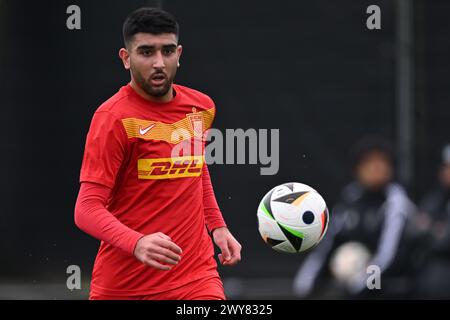 AMSTERDAM - Miran Karim FC Nordsjaelland U17 lors du match Ajax future Cup 2024 entre CF Pachuca O17 et FC Nordsjaelland O17 au complexe sportif de Toekomst le 1er avril 2024 à Amsterdam, pays-Bas. ANP | Hollandse Hoogte | GERRIT VAN COLOGNE Banque D'Images