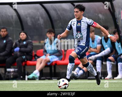 AMSTERDAM - Edwin Soto de CF Pachuca U17 lors du match Ajax future Cup 2024 entre CF Pachuca O17 et FC Nordsjaelland O17 au complexe sportif de Toekomst le 1er avril 2024 à Amsterdam, pays-Bas. ANP | Hollandse Hoogte | GERRIT VAN COLOGNE Banque D'Images