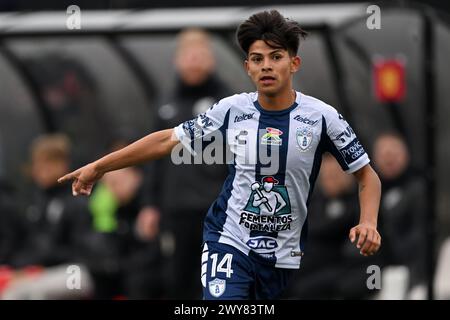 AMSTERDAM - Isaac Banuelos de CF Pachuca U17 lors du match Ajax future Cup 2024 entre CF Pachuca O17 et FC Nordsjaelland O17 au complexe sportif de Toekomst le 1er avril 2024 à Amsterdam, pays-Bas. ANP | Hollandse Hoogte | GERRIT VAN COLOGNE Banque D'Images