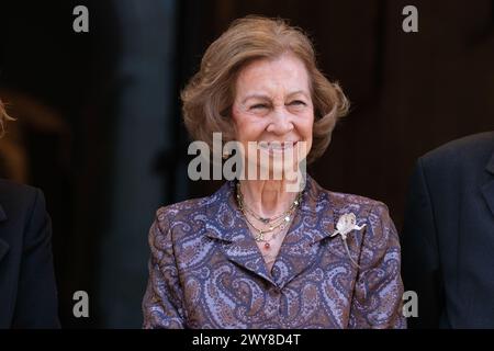 La reine Sofia assiste aux 'Iberoamerican patronage Awards' de la Fondation Callia 2024 avec : la reine Sofia d'Espagne où : Madrid, Espagne quand : 04 mars 2024 crédit : Oscar Gonzalez/WENN Banque D'Images