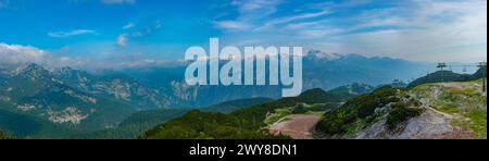 Parc national du Triglav vu du Mont Vogel, Slovénie Banque D'Images