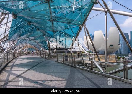 L'Helix Bridge, Singapour Banque D'Images
