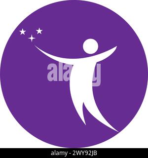 Conception d'illustration vectorielle de logo Healthy Living Illustration de Vecteur