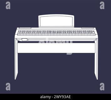 Symbole d'illustration vectorielle d'icône de piano desigm Illustration de Vecteur