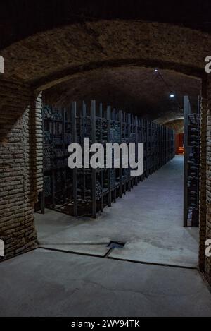 Telavi, Géorgie, 28 août 2023 : cave à vin au domaine Tsinandali en Géorgie Banque D'Images