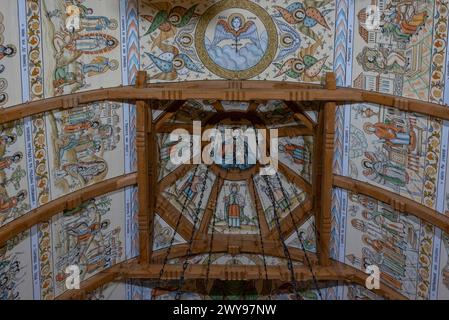 Barsana, Roumanie, 12 août 2023 : intérieur du monastère de Barsana en Roumanie Banque D'Images