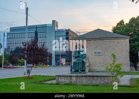 Iasi, Roumanie, 23 août 2023 : vue au lever du soleil de Casa Dosoftei dans la ville roumaine de Iasi Banque D'Images