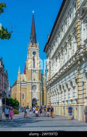 Novi Sad, Serbie, 23 juillet 2023 : nom de Marie église catholique dans la ville serbe de Novi Sad Banque D'Images