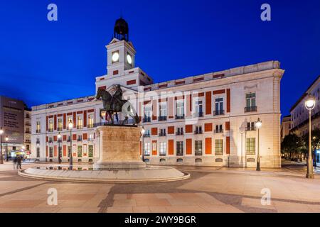 Maison royale de la poste ou Real Casa de Correos, place Puerta del sol, Madrid, Espagne Banque D'Images