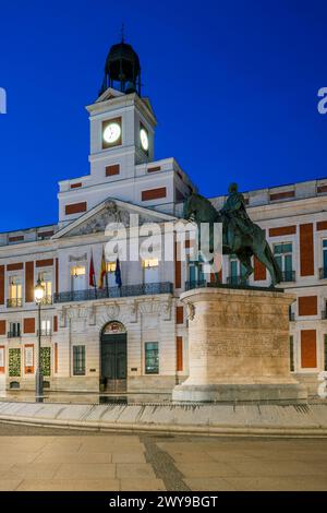 Maison royale de la poste ou Real Casa de Correos, place Puerta del sol, Madrid, Espagne Banque D'Images