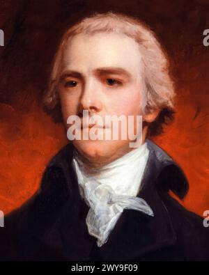 William Grenville, 1er baron Grenville (1759-1834), homme politique conservateur et premier ministre du Royaume-Uni de 1806 à 1807, portrait peint à l'huile sur toile par John Hoppner, vers 1800 Banque D'Images