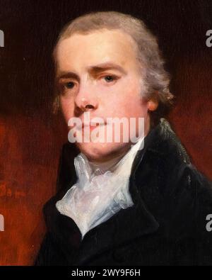 William Grenville, 1er baron Grenville (1759-1834), homme politique conservateur et premier ministre du Royaume-Uni, 1806-1807, portrait peint à l'huile sur toile par John Hoppner, avant 1810 Banque D'Images