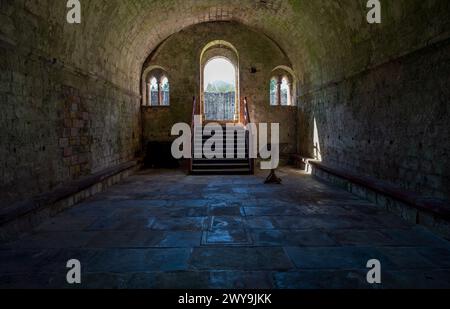 The Chapter House à l'abbaye de Dryburgh dans les Scottish Borders, Écosse Banque D'Images