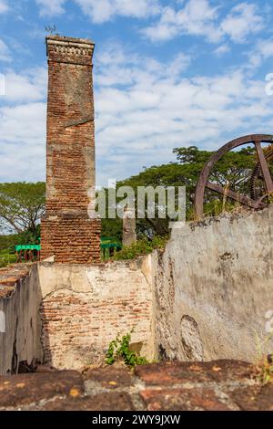 Plan de l'ancien moulin à sucre obsolète et abandonné Banque D'Images