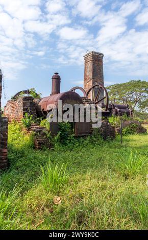 Plan de l'ancien moulin à sucre obsolète et abandonné Banque D'Images