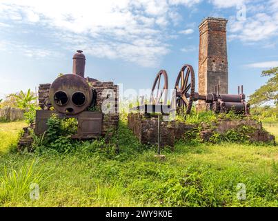 Plan de l'ancien moulin à sucre obsolète et abandonné Banque D'Images