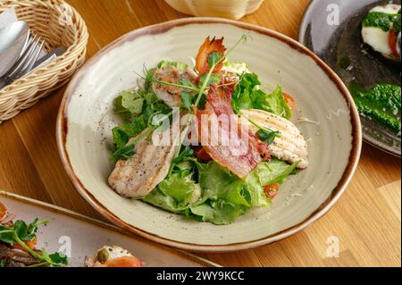 Ensemble de nourriture italienne sur la table. Une variété de plats italiens. Banque D'Images