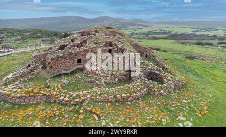 Nuraghe - complexe nuragique de seruci à gonnesa dans le sud de la sardaigne Banque D'Images