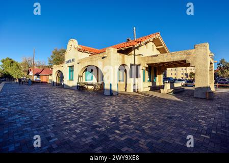 Gare ferroviaire Sante Fe dans Old Santa Fe Nouveau Mexique Banque D'Images